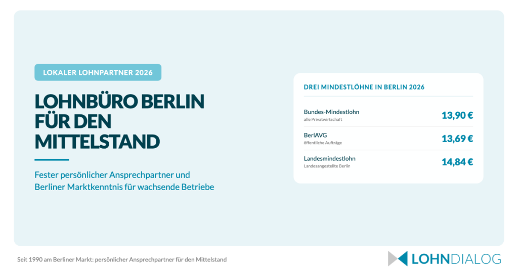 Lohnbüro Berlin für den Mittelstand: lokaler Lohnpartner mit festem Ansprechpartner